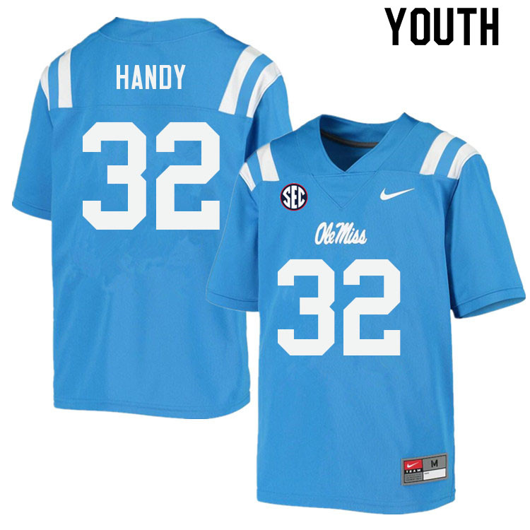 Jaden Handy Ole Miss Rebels NCAA Youth Powder Blue #32 Stitched Limited College Football Jersey DXL6058JE